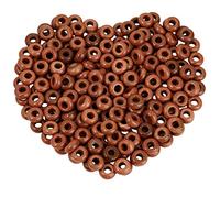 mookaitedecor 20pcs 14mm Gold Sandstone Round Large Hole Gemstone Beads for Jewellery Making, 6mm Hole Loose Rondelle Crystal Stone Beads for Crafting European Bracelet Macrame DIY Projects