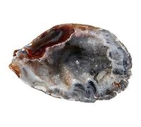 mookaitedecor 2pcs Natural Small Agate Geode Healing Crystal Clusters, Reiki Gemstone Specimen Figurine Home Decor(Approx 15-55g), Length Each Piece 30-75mm / 1.18-2.95”