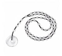 mookaitedecor 30 mm Crystal Lucky Coin Donut Circle Stone Necklace Donut