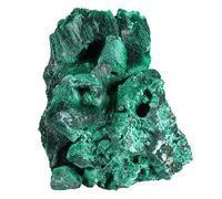 mookaitedecor 301-400g Natural Malachite Crystal Cluster Geode Stone Mineral Specimen for Desk Decor, Green Healing Crystal Gift for Collectors, Small Raw Crystal Ornament Rock for Collection Display
