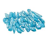 mookaitedecor 460g Undrilled Large Light Blue Crystal Points Bulk for Jewellery Making Crafting Art Wire Wrapping Party Home Decor, Irregular Titanium Clear Quartz Raw Crystals Rock Blue Crystal Gift