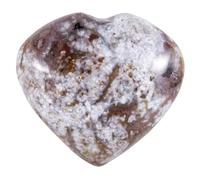 mookaitedecor 50-60mm Ocean Agate Jasper Crystal Love Heart Stone Crystal for Love Palm Worry Stone, Reiki Healing Pocket Crystal Heart Ornament for Home Heart Gift for Crystal Collectors