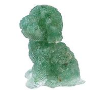 mookaitedecor 6.5cm Healing Crystal Sitting Dog Figurine for Home Decor