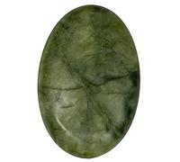 mookaitedecor 6cm Large Natural Green Jade Palm Worry Stone for Anxiety Stress Relief, Healing Crystal Tumbled Oval Pocket Stone Gift for Reiki Chakra Energy Healing Meditation Desk Decor