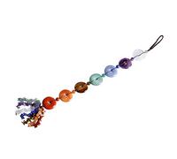 mookaitedecor 7 Chakra Healing Crystal Hanging Ornament for Decor