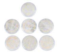 mookaitedecor 7pcs Clear Quartz Crystals Healing Crystal Grid Set with Engraved Magic Archangel Sigils Symbols for Meditation Pocket Palm Stones Spiritual Crystal Set Witchcraft Witch Gifts Decor