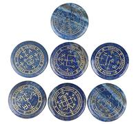 mookaitedecor 7pcs Crystal Grid Set with Engraved Magic Archangel Symbols
