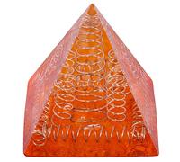 mookaitedecor Clear Quartz Crystal Pyramid Healing Stone Chakra Figurine