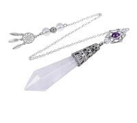 mookaitedecor Crystal Faceted Pendulum with Merkaba Star Dream Catcher
