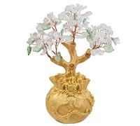 mookaitedecor Crystal Money Tree with Golden Money Bag Base
