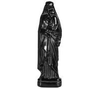 mookaitedecor Crystal Mother Mary Statue Madonna and Child Statue | Hand Carved Crystal Virgin Mary Holding Baby Sculpture, Praying Blessed Virgin Mary Statue for Home Decor, Black Obsidian