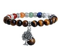 mookaitedecor Healing Crystal Beads Stretch Reiki Chakra Stone Bracelet