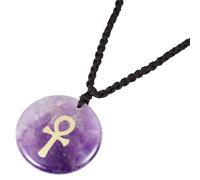 mookaitedecor Healing Crystal Egyptian Ankh Necklace for Men Women
