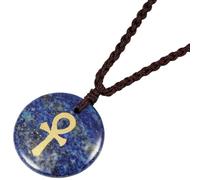 mookaitedecor Healing Crystal Egyptian Ankh Necklace for Men Women