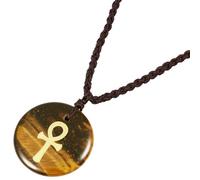 mookaitedecor Healing Crystal Egyptian Ankh Necklace for Men Women