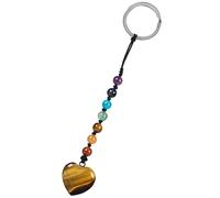 mookaitedecor Healing Crystal Keychain Heart Shaped Pendant for Women