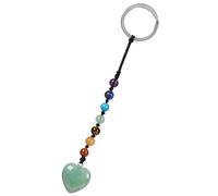 mookaitedecor Healing Crystal Keychain Heart Shaped Pendant for Women