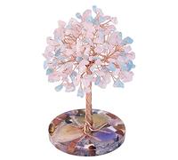 mookaitedecor Healing Crystal Money Tree with Agate Slice Resin Base