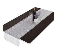 mookaitedecor Lace Embroidered Floral Table Runner for Wedding Decor