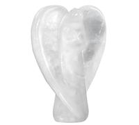 mookaitedecor Large Clear Quartz Crystal Angel Abstract Art Statue White Guardian Angel Gift Reiki Healing Crystal Angel Ornament Love Peace Angel Figurine Sculpture Crystal Art Angel Room Decor