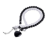 mookaitedecor Love Heart Crystal Stone Pendant Necklace for Women