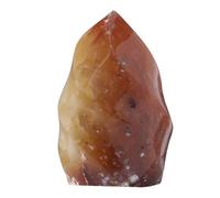 mookaitedecor Natural Carnelian Crystal Flame Tower Standing Torch Point Flame Shaped Stone Towers Obelisk Meditation Home Decor, 0.66-0.88 LB