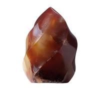 mookaitedecor Natural Carnelian Crystal Flame Tower Standing Torch Point Flame Shaped Stone Towers Obelisk Meditation Home Decor, 0.44-0.66 LB