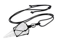 mookaitedecor Natural Clear Quartz Crystal Point Pendant Necklace for Women Men, Hexagonal Clear Crystal Necklace Semi Precious Stone Necklace Healing Crystal Reiki Chakra Birthday Jewellery Gift