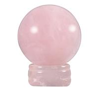 mookaitedecor Natural Crystal Ball Sphere with Stone Stand