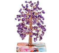 mookaitedecor Natural Crystal Money Tree with Agate Crystals Base