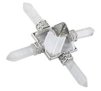 mookaitedecor Natural Crystal Pyramid Energy Stone Points Wands for Reiki