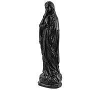 mookaitedecor Natural Crystal Statue Ornament for Home Decor | Hand Carved Crystal Holy Mother Mary Statue, Praying Blessed Virgin Mary Figurine Religious Gift, Black Obsidian
