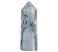 mookaitedecor Natural Mexican Agate Crystal Wand Polished Hexagonal Stone Column Point Tower for Home Decoration and Reiki Chakra Meditation, 2.75-3.14"