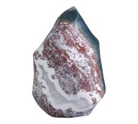 mookaitedecor Natural Ocean Jasper Crystal Flame Tower Standing Torch Point Flame Shaped Stone Towers Obelisk Meditation Home Decor, 1.76-2.2 LB
