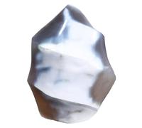 mookaitedecor Natural Orca Agate Crystal Flame Tower Standing Torch Point Flame Shaped Stone Towers Obelisk Meditation Home Decor, 0.44-0.66 LB