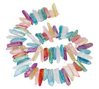 mookaitedecor Natural Quartz Crystal Points for Jewellery Making