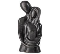 mookaitedecor Natural Silver Obsidian Crystal Hugging Couple Statue Figurine Abstract Couple Sculpture Love Couple Ornament Healing Crystal Couple Gift for Anniversary Wedding Man and Woman Statue