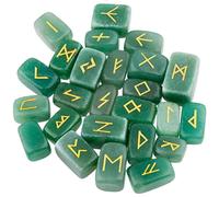 mookaitedecor Set of 25 Healing Crystal Runes Stones Viking Norse Runes