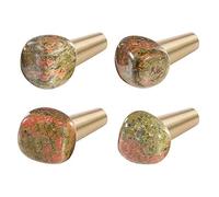mookaitedecor Set of 4 Healing Crystal Cabinet Knobs with Screws