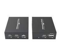 MOOKEENONE 150M HDMI KVM Extender 1080p HDMI Repeater Mouse Keyboard Extender CAT5e CAT6 Ethernet Cables Splitter Support Mouse Keyboard