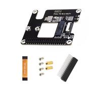 MOOKEENONE 16 PIN PCIe to M.2 Adapter Board for Raspberry Pi 5, Supports NVMe Protocol M.2 Solid State Drive