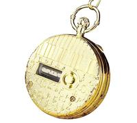 MOOKEENONE Pocket Watch with Music Box, Musical Movement Pocket Watch with Chain, Railroad Train Design Shell
