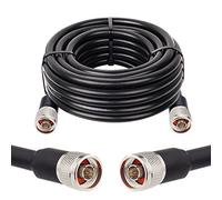 MOOKEERF-400 Cable, LMR400 Equivalent Coaxial Cable 25ft,N Male Ultra Low Loss Coax Cable 50ohm,N Male to N Male Connector Jumper Cables for Antenna,WiFi Router,Signal Booster, Amplifier