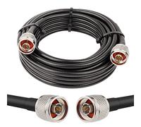 MOOKEERF N Cable, LMR240 Equivalent Coaxial Cable 25ft,Ultra Low Loss N Male Cable 50ohm,KMR240 N Male to N Male Connector Jumper Cables