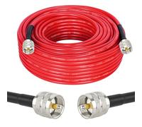 MOOKEERF RG8X Coaxial Cable 100ft,CB Coax Cable,UHF PL259 Male to Male Low Loss CB Antenna Cable 50 Ohm for HAM Radio,Antenna Analyzer,Dummy Load,SWR Meter