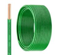MOOKEERF THHN Wire 10 Gauge 50FT - OFC Solid Copper 10 AWG Electrical Building Wire 600V with Nylon Jacket and PVC Insulation for Residential, Ground, Industrial, CNC, Panel Wiring - Green