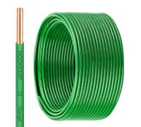 MOOKEERF THHN Wire 12 Gauge 100FT - OFC Solid Copper 10 AWG Electrical Building Wire 600V with Nylon Jacket and PVC Insulation for Residential, Ground, Industrial, CNC, Panel Wiring - Green