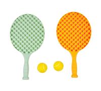 Activo Waffle Bat and Ball Set - Outdoor Game for Kids, Boosting Coordination & Physical Skills; 2 Waffle Bats, 2 Balls & Mesh Bag for Fun at Garden, Park or Beach - Enjoy Endless Outdoor Fun