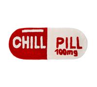 Mooky Mats Chill Pill Bath Runner - Long Bath Mat Rug in Red Mooky Mats Red