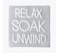Relax Soak Unwind Tufted Square Non Slip Bath Mat 60 x 60cm Shower Mat